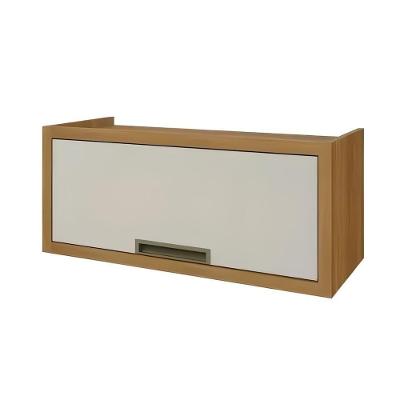 Armário Aéreo Imperatriz 80CM 1 Porta MDF Bater Off White Nesher Móveis