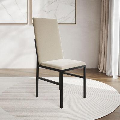 Cadeira De Jantar Estofada Mônaco Premium Para Sala De Jantar Cozinha Mesa Conforto - Bege