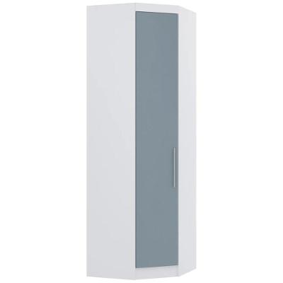 Guarda Roupa Canto Obliquo 70cm 1 Porta Taiga Branco/grey L01 - Mpozenato