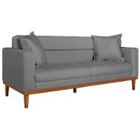 Sofá 2 Lugares Viena Suede - Doce Sonho Móveis Cinza - 1