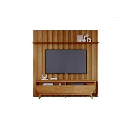 Rack com Painel Luna para TV Até 75" 200CM MDF MDP Marrom Madetec Móveis