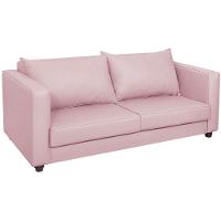 Sofá 2 Lugares Lisboa Suede - Amarena Móveis Cor Rosa Bebê - 1
