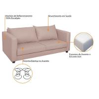 Sofá 2 Lugares Lisboa Suede - Amarena Móveis Cor Rosê