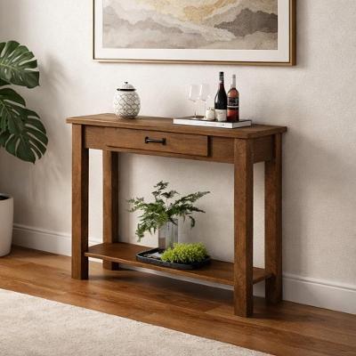 Aparador Signe W02 Rústico 1 Gaveta Madeira Maciça 73cm Imbuia Lyam Decor