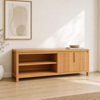 Rack para TV 75" 180CM Madeira Maciça com 2 Portas Rústico Lyam Decor