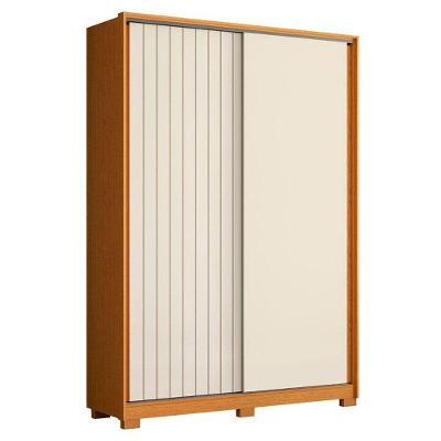 Guarda Roupa Solteiro Frizatto 02 Portas De Correr Cinamomo Off White - Móveis Albatroz