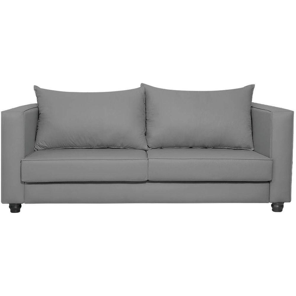 Sofá 2 Lugares Lisboa Suede - Amarena Móveis Cor Cinza - 6