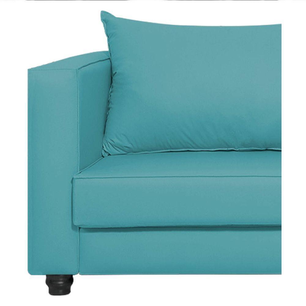 Sofá 2 Lugares Lisboa Suede - Amarena Móveis Cor Azul Turquesa - 2