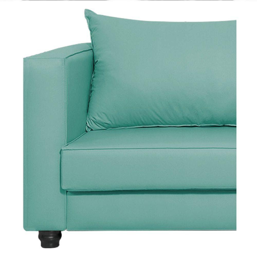 Sofá 2 Lugares Lisboa Suede - Amarena Móveis Cor Azul Tiffany - 2