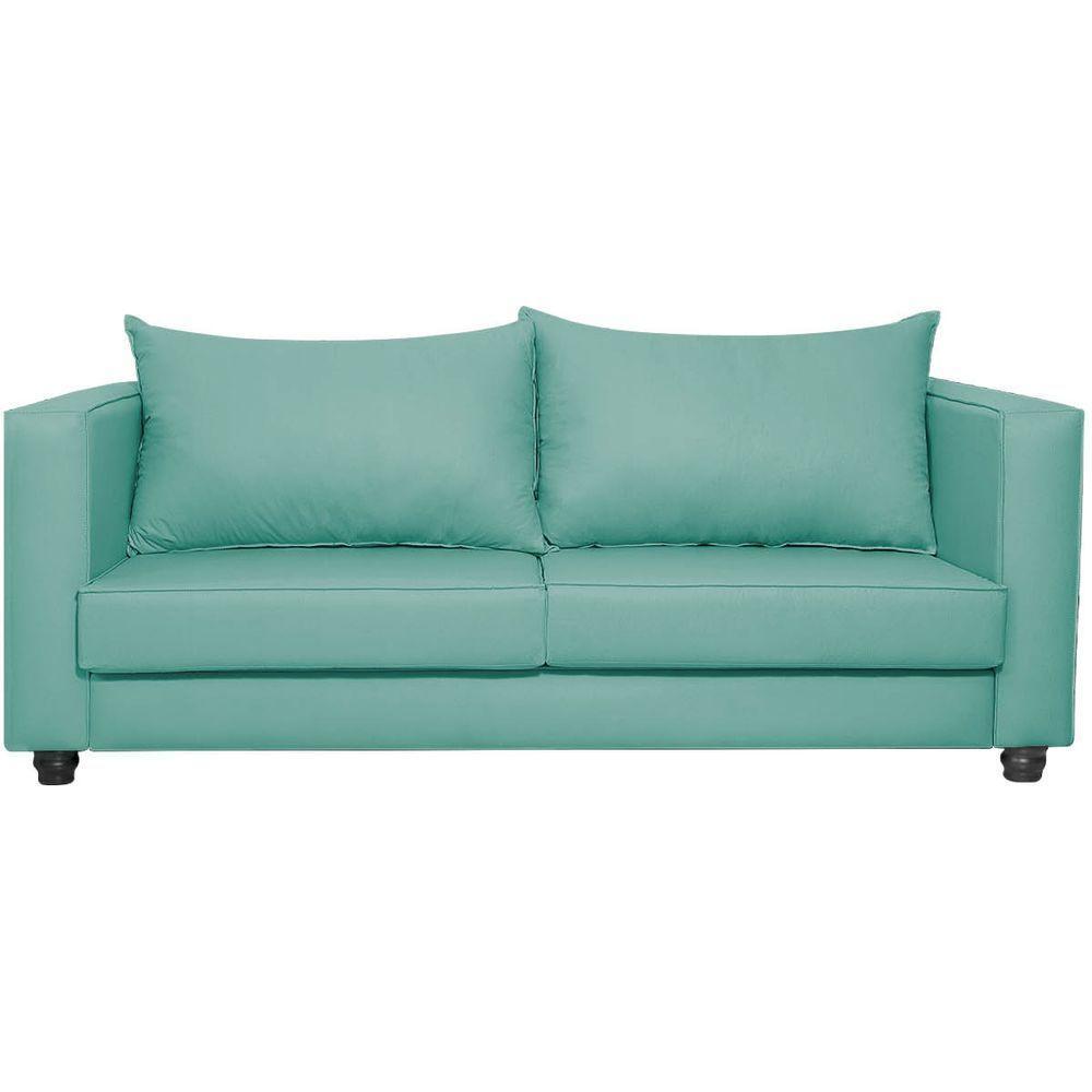 Sofá 2 Lugares Lisboa Suede - Amarena Móveis Cor Azul Tiffany - 6