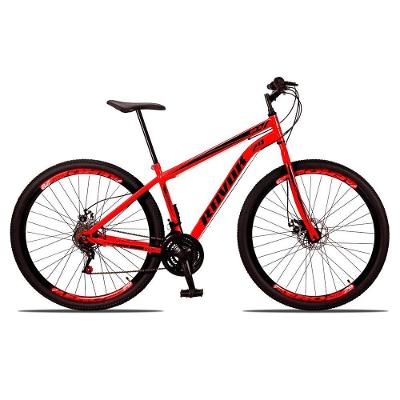 Bicicleta Aro 29 Urbana Quadro Aço Carbono 21 Velocidades Vermelho Ferrari Ravok