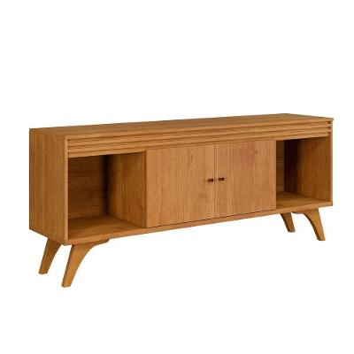 Rack Sevilha para TV 65" 160CM MDF com Suporte Amadeirado Mavaular Móveis