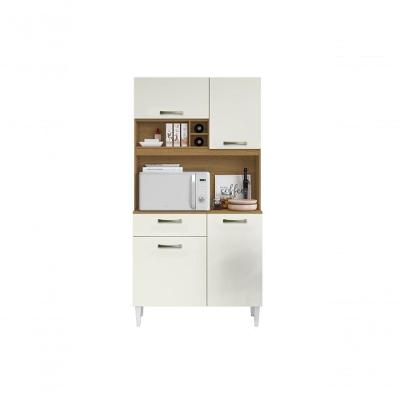 Armário de Cozinha Roma 4 Portas 1 Gaveta MDP 90.7CM Off White Aramóveis