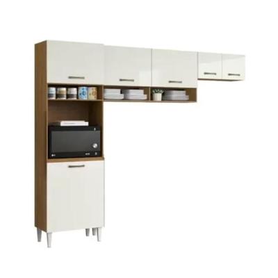 Armário de Cozinha Aurora 6 Portas MDP 295CM Off White Aramóveis