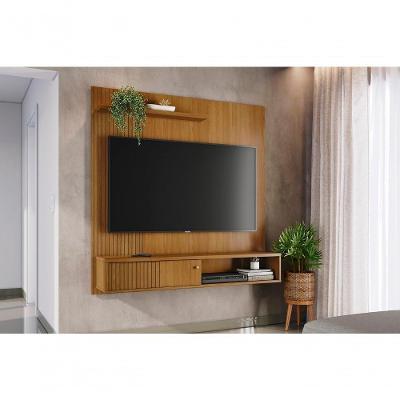 Rack Aurora para TV Até 65" 160CM MDF-MDP Porta de Correr Cumaru Madetec Móveis