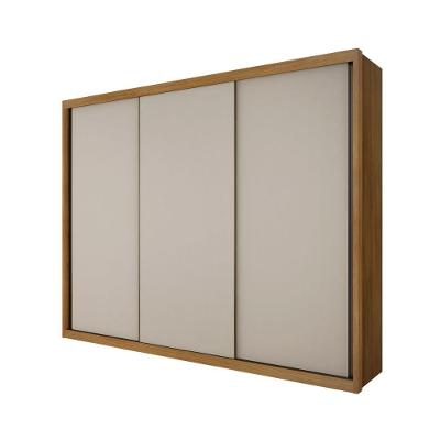 Guarda Roupa Casal Paradizzo 3 Portas de Bater 6 Gavetas MDF Corrediças Telescópicas Cumaru-fendi