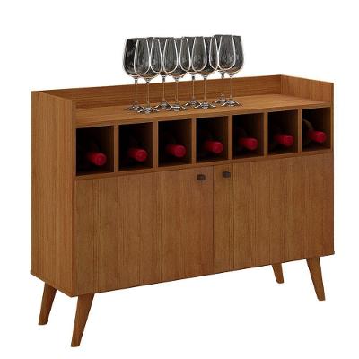 Buffet Napoli 2 Portas 3 Prateleiras MDF com Nichos Cinamomo Leifer Móveis
