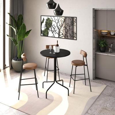 Mesa Bistrô Soho 80cm sem Porta sem Prateleiras MDP TAMANHO 80cm Preto