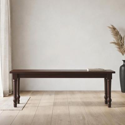 Banco Lazuli F06 sem Porta 1 Prateleira Madeira Maciça TAMANHO 136cm Café Lyam Decor