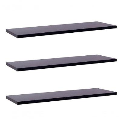 Prateleira Kit Crie Fácil 80X10CM MDP Suporte Invisível Sala Preto Mercado das Prateleiras 80CM