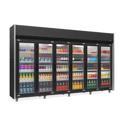 Expositor Refrigerador Vertical Gelopar GEAS6P 2340L 6 Portas Preto 220V