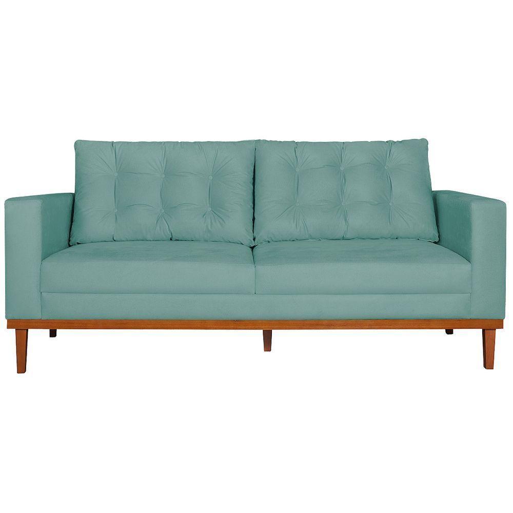 Sofá 2 Lugares Dubai Suede - Doce Sonho Móveis Azul Tiffany - 6
