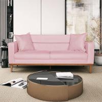 Sofá 2 Lugares Viena Suede - Amarena Móveis Cor Rosa Bebê - 6
