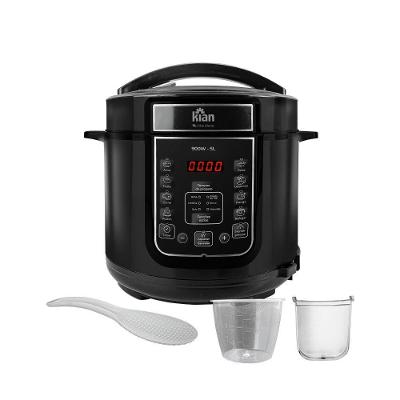 Panela de Pressão Elétrica Kian PPE-101 5L 900W Display Digital 14 Programas Preta 110V