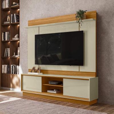 Rack com Painel Siena para TV Até 75" 183CM MDF Marrom Madetec Móveis