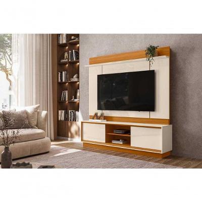 Rack com Painel Siena para TV Até 75" 183CM MDF-MDP Off White Madetec Móveis
