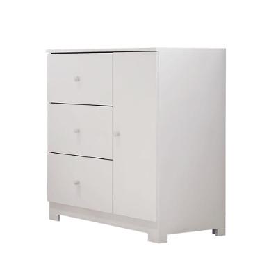 Cômoda Infantil Ceci 3 Gavetas MDF Puxador PVC Branco Brilho