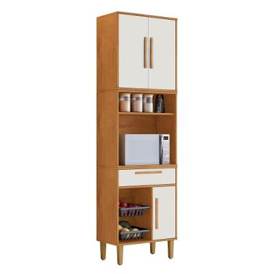 Paneleiro Lorena sem Porta 1 Prateleira MDF 60CM Off White Kaiki Móveis