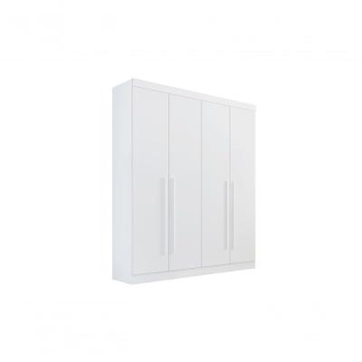Guarda Roupa Casal da Vinci Plus 4 Portas de Bater 3 Gavetas MDF-MDP Laqueado Amadeirado D'Doro