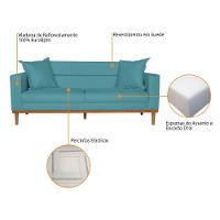 Sofá 2 Lugares Viena Suede - Amarena Móveis Cor Azul Turquesa