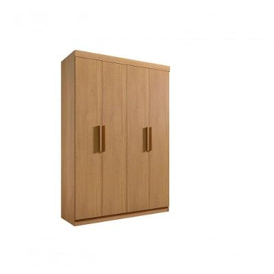 Guarda Roupa 4 Portas de Bater 3 Gavetas MDF-MDP Colibri Plus sem Pés Cinamomo D'Doro