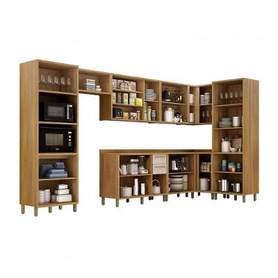 Cozinha Torino 9 Peças 4 Portas 3 Gavetas MDP 353CM Valdemóveis