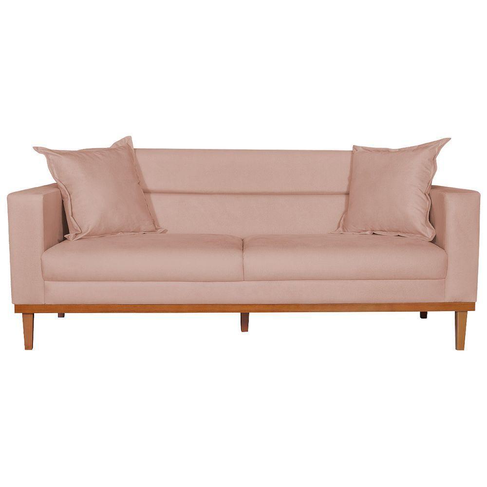 Sofá 2 Lugares Viena Suede - Amarena Móveis Cor Rosê - 6
