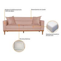Sofá 2 Lugares Viena Suede - Amarena Móveis Cor Rosê