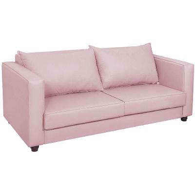 Sofá 2 Lugares Lisboa Suede - Doce Sonho Móveis Rosa Bebê