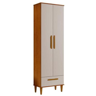 Armário Multiuso Natal 2 Portas 1 Gaveta MDP 60CM Off White Kaiki Móveis