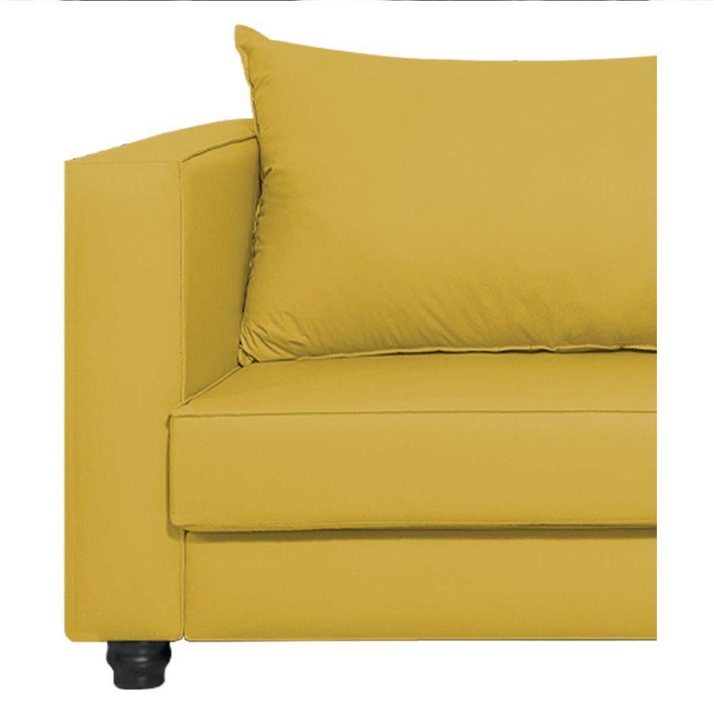 Sofá 2 Lugares Lisboa Suede - Amarena Móveis Cor Amarelo - 2