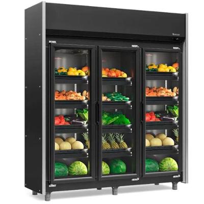Refrigerador Vertical Auto Serviço GEAS3PLB com Ar Forçado e Prateleiras Reguláveis Preto Gelopar
