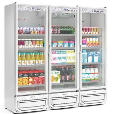Expositor Refrigerador Vertical Gelopar GCVR1450 1450L 3 Portas Branco 220V