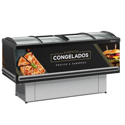 Ilha Expositor Plus Dupla Ação Gelopar GESV190CPR 525L sem Porta Preto 220V