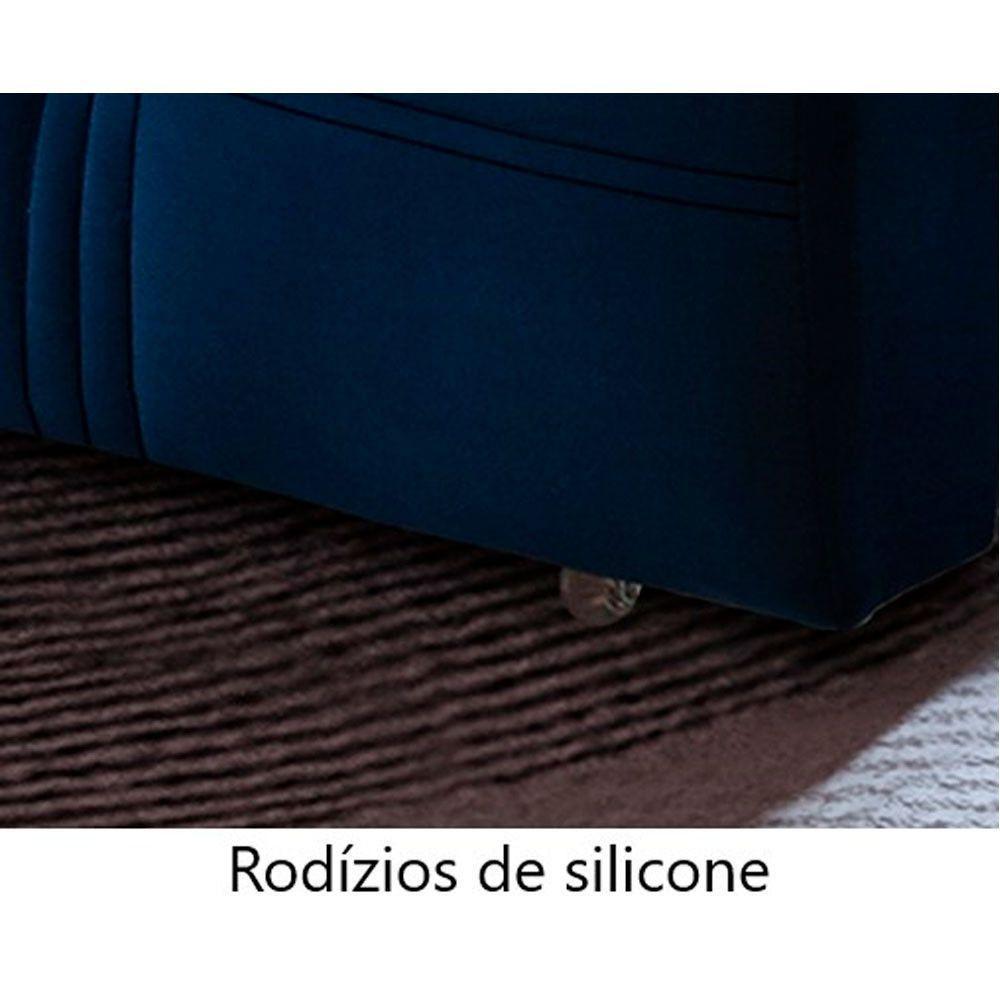 Sofá Retrátil E Reclinável 2,50m 4 Lugares Azul - 2