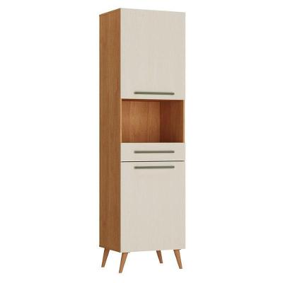 Paneleiro para Micro-ondas Favorita 2 Portas MDP 59cm Cinamomo Areia Fosco Zanzini Móveis