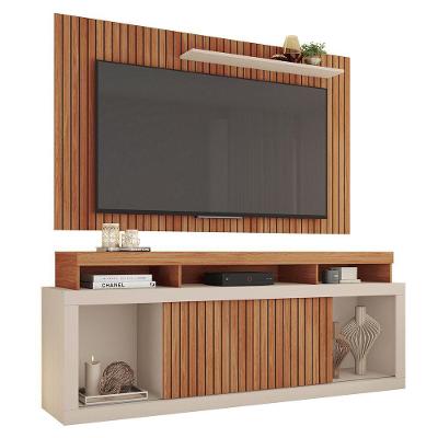Painel com Rack Paris para TV 60" 180CM MDF-MDP com Nicho Sallar Home