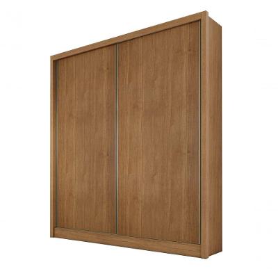 Guarda Roupa Casal Virtus 2 Portas de Correr 3 Gavetas MDF Cumaru Móveis Novo Horizonte