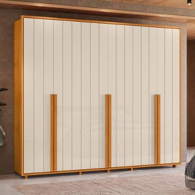 Guarda Roupa Casal Volpi 6 Portas de Giro 6 Gavetas MDP Cinamomo e Off White Pallazio