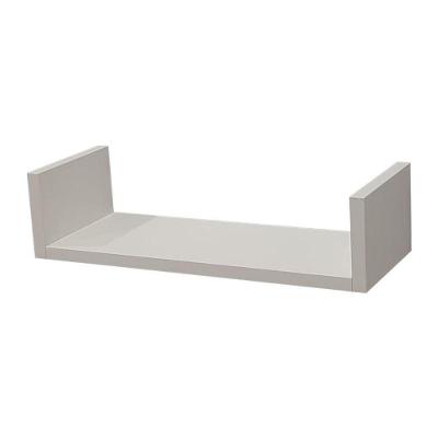 Prateleira U 40X20CM MDP Suporte Invisível Organizador Moderno Sala Branco Mercado das Prateleiras